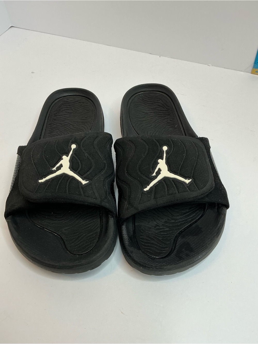 Jordan Black Slide Sandals with White Jumpman